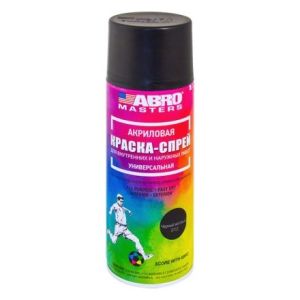 Краска-спрей ABRO MASTERS черная матовая