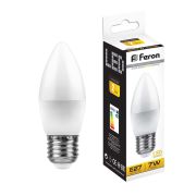 Лампа диодная LB-97 16LED (7Вт) 230В E27 2700K свеча