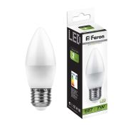 Лампа диодная LB-97 16LED (7Вт) 230В E27 4000K свеча