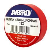 Изолента ПВХ Абро красная 19мм*9,1м