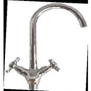 Смеситель для мойки aQuaDv, керамическая кран-букса, высокий излив диаметр 24мм. 004-02