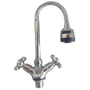 Смеситель для мойки aQuaDv, гибкий излив с переключ. 066Brass